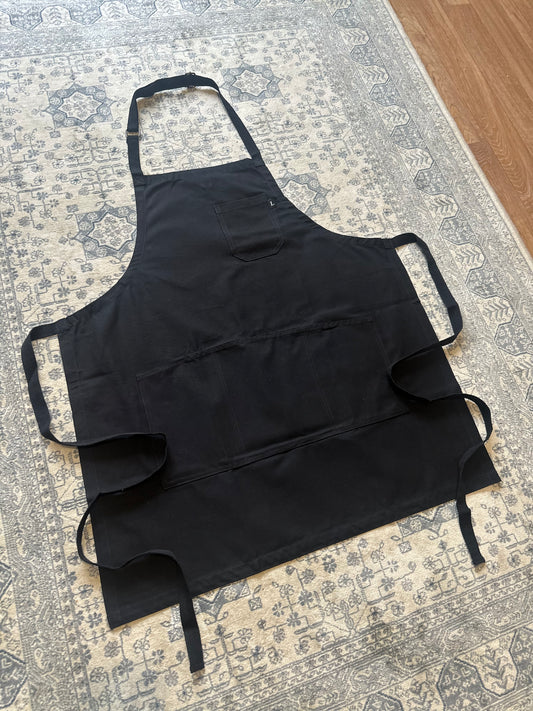 Charcoal Black Canvas Apron