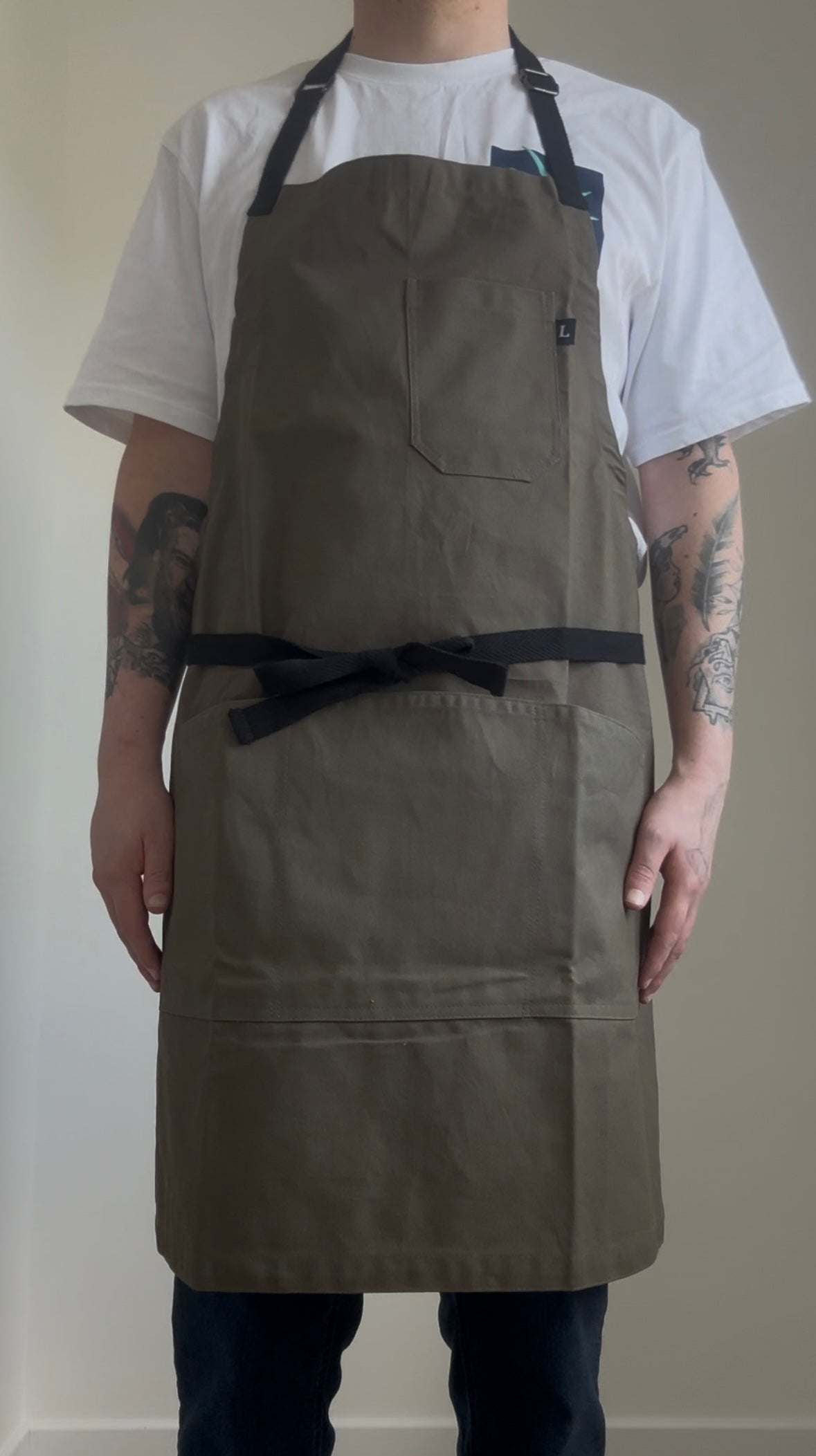 Olive Green Canvas Apron